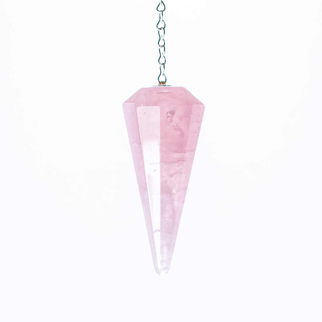 Pendule Hexagonal en quartz rose Familystones