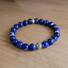 Charger l&#39;image dans la galerie, Bracelet Homme Lapis Lazuli Premium poignet fin
