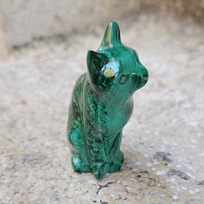 Chat en Malachite