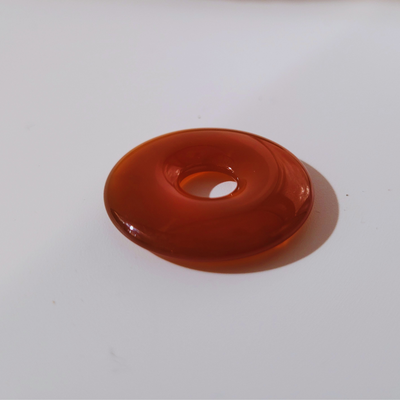 Disque Bi en Cornaline Foncé 2,8 cm