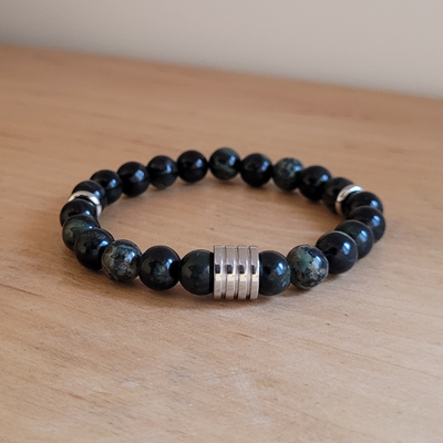 Bracelet Homme 8 mm Jaspe Kambaba Poignet fin