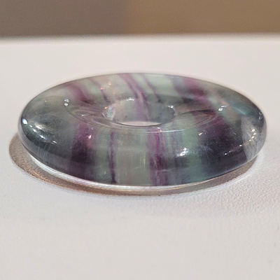 Disque Bi Fluorite pierre naturelle