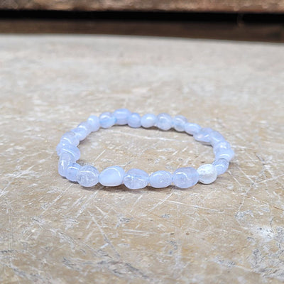 Bracelet Calcédoine Petits Grains 6 mm