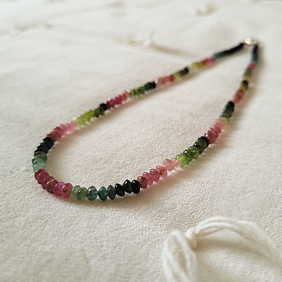 Collier Ras de Cou Tourmaline Melon d'eau