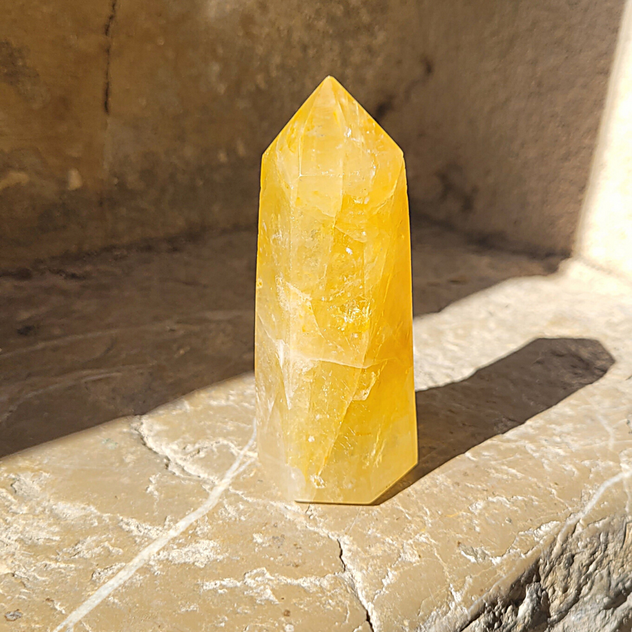 Obélisque Citrine 10 cm Familystones