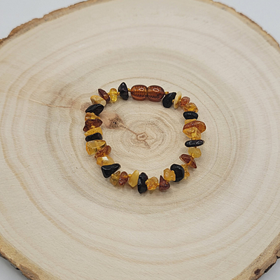 Bracelet Ambre Bébé Baroque Tricouleur