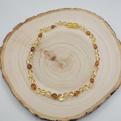Collier Ambre Bébé perles Claires et Miel