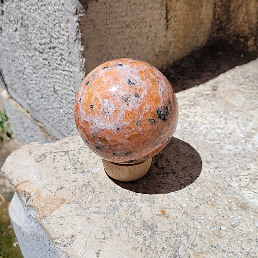 Sphère Calcite Orange -Pièce Unique
