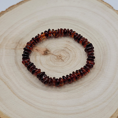 Bracelet Perlines Ambre marron