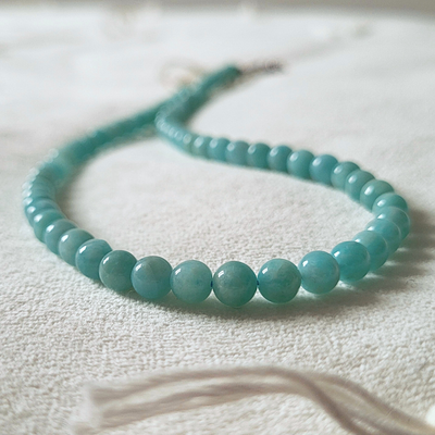 Collier Ras de Cou Perles en Amazonite
