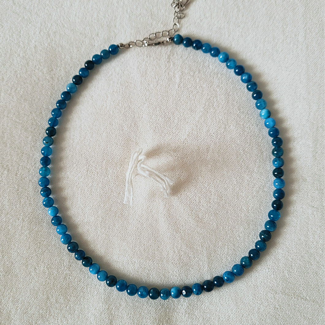 Collier en Apatite Perles 6 mm 