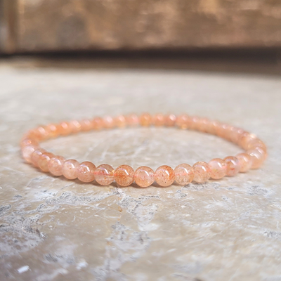 Bracelet Pierre de Soleil Perles 4 mm
