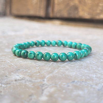Bracelet Malachite Perles 6 mm