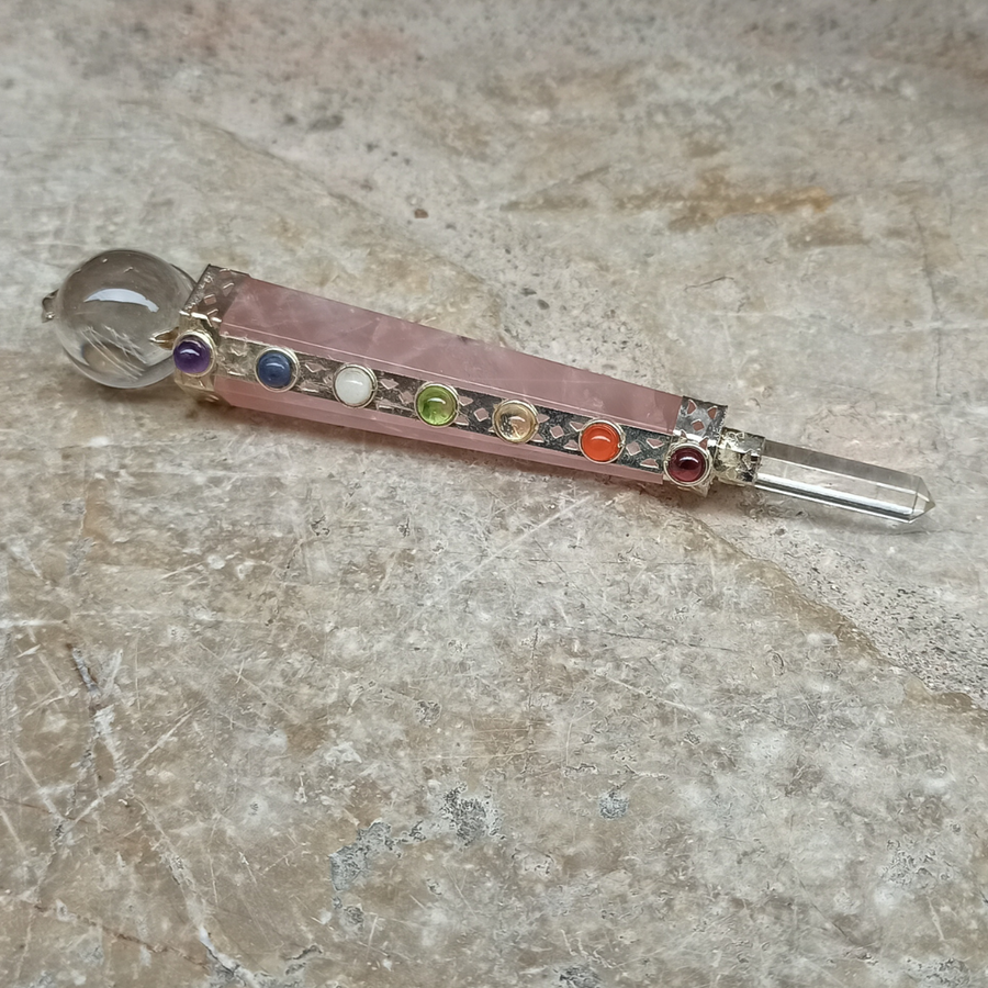 Baguette Quartz Rose 7 chakras