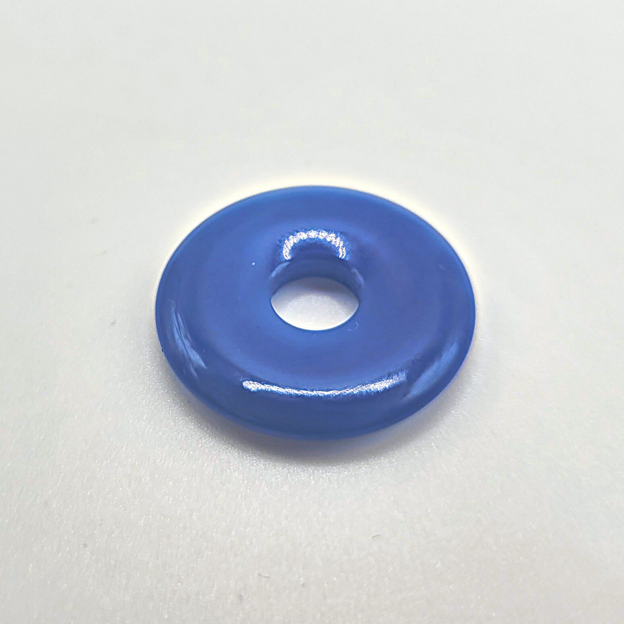Pendentif Disque Bi en Agate Bleue